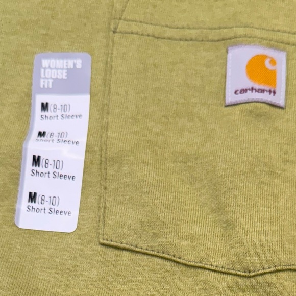 CARHARTT Loose Fit Heavyweight Short Sleeve Pocket T-Shirt NWT Green Medium - Picture 4 of 6